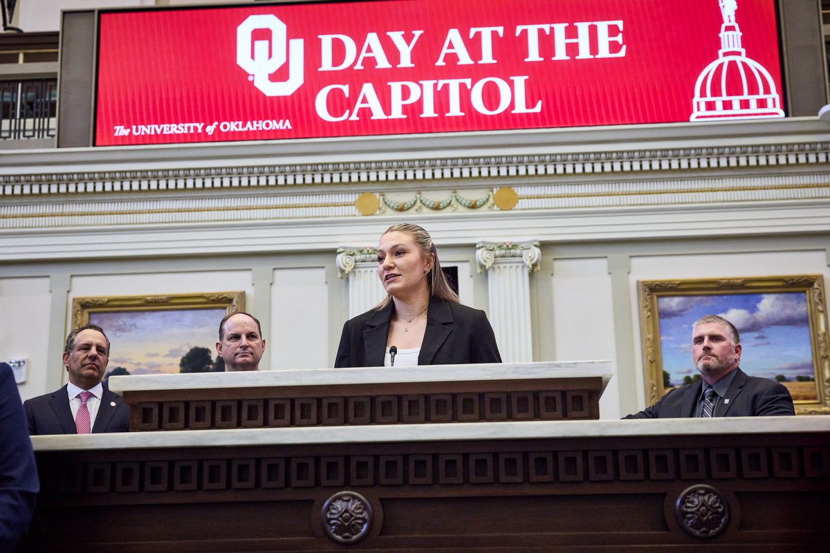The four-time defending national champions, <a href="/OU_Softball/">Oklahoma Softball</a>, were honored during OU Day at the Capitol.

This team has inspired us for years, but hearing <a href="/kinziehansen/">Kinzie Hansen</a> reflect on her time in Norman and the program’s impact on the sport was a powerful reminder of how special it’s