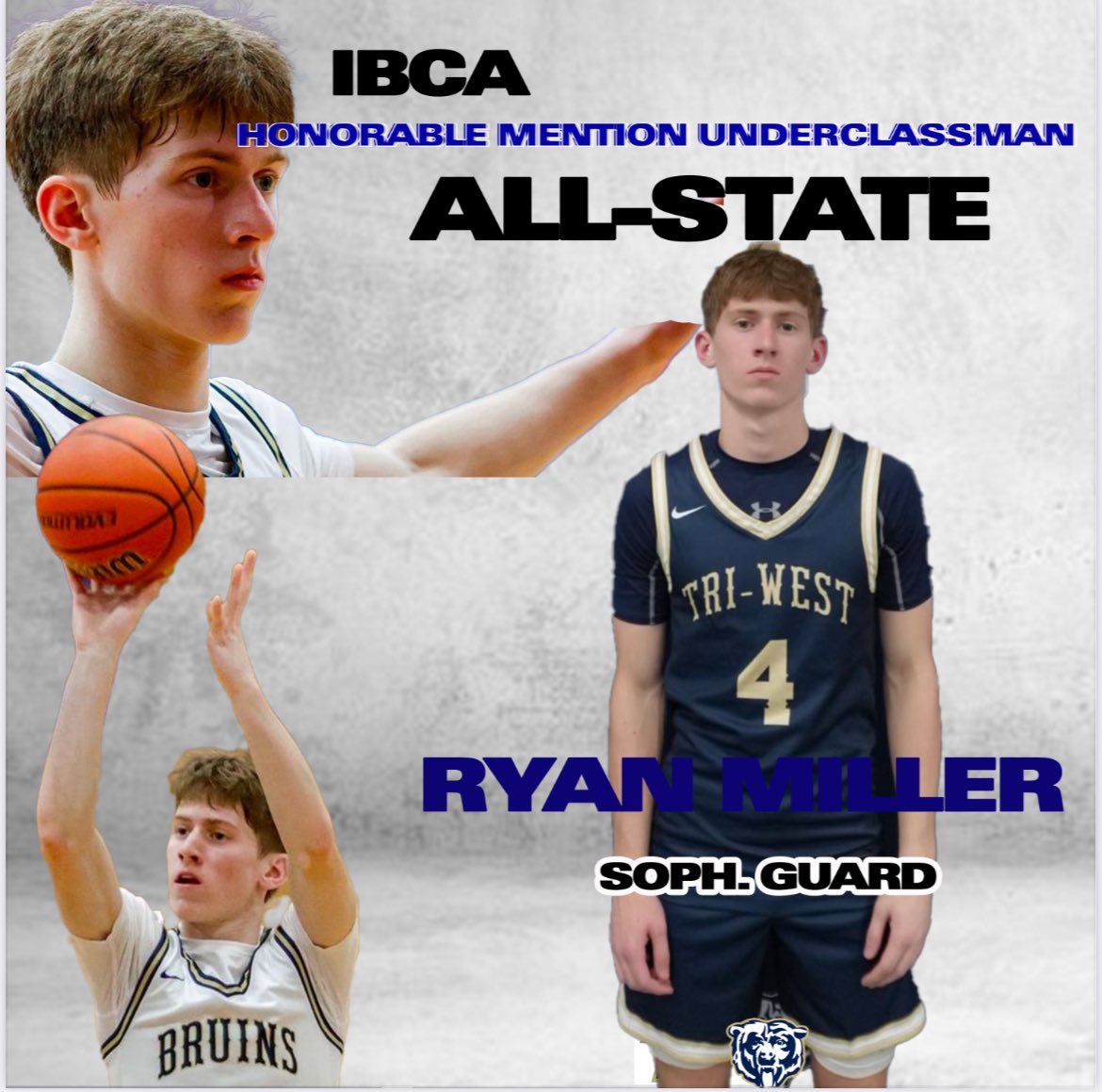 Tri-West Boys Basketball (@tw_hoops) on Twitter photo Congrats to our leader <a href="/ryanmillerr_/">Ryan Miller</a> on being selected to the <a href="/IBCA_Coaches/">IBCA Coaches</a> under-classman All-State team honorable mention! Congrats to our leader <a href="/ryanmillerr_/">Ryan Miller</a> on being selected to the <a href="/IBCA_Coaches/">IBCA Coaches</a> under-classman All-State team honorable mention!