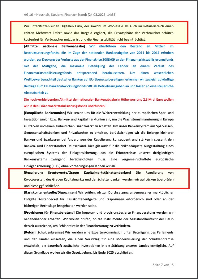Bitcoin im Bundestag (@btcimbundestag) on Twitter photo Die Koalitionsverhandlungen zw. <a href="/cducsubt/">CDU·CSU</a> & <a href="/spdbt/">SPD-Fraktion im Bundestag</a> haben es in sich:
- Potentiell 30% Steuern wie auf Kapitaleinkünfte
- der dig. Euro soll umfänglich unterstützt werden
- die Regulierung von "Kryptowerten" soll auf Lücken geprüft & geschlossen werden.
Erinnerungen an Jan24👇 Die Koalitionsverhandlungen zw. <a href="/cducsubt/">CDU·CSU</a> & <a href="/spdbt/">SPD-Fraktion im Bundestag</a> haben es in sich:
- Potentiell 30% Steuern wie auf Kapitaleinkünfte
- der dig. Euro soll umfänglich unterstützt werden
- die Regulierung von "Kryptowerten" soll auf Lücken geprüft & geschlossen werden.
Erinnerungen an Jan24👇