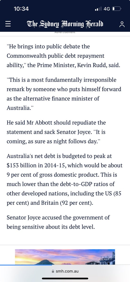 15 years ago Labor demanded I be sacked over comments about our debt. I saw it as on a dangerous trajectory but Labor claimed it would peak at around $150 billion. 

Well, now it is through a $ trillion.
Here is my next correct prediction. There is nothing happening to stop it.