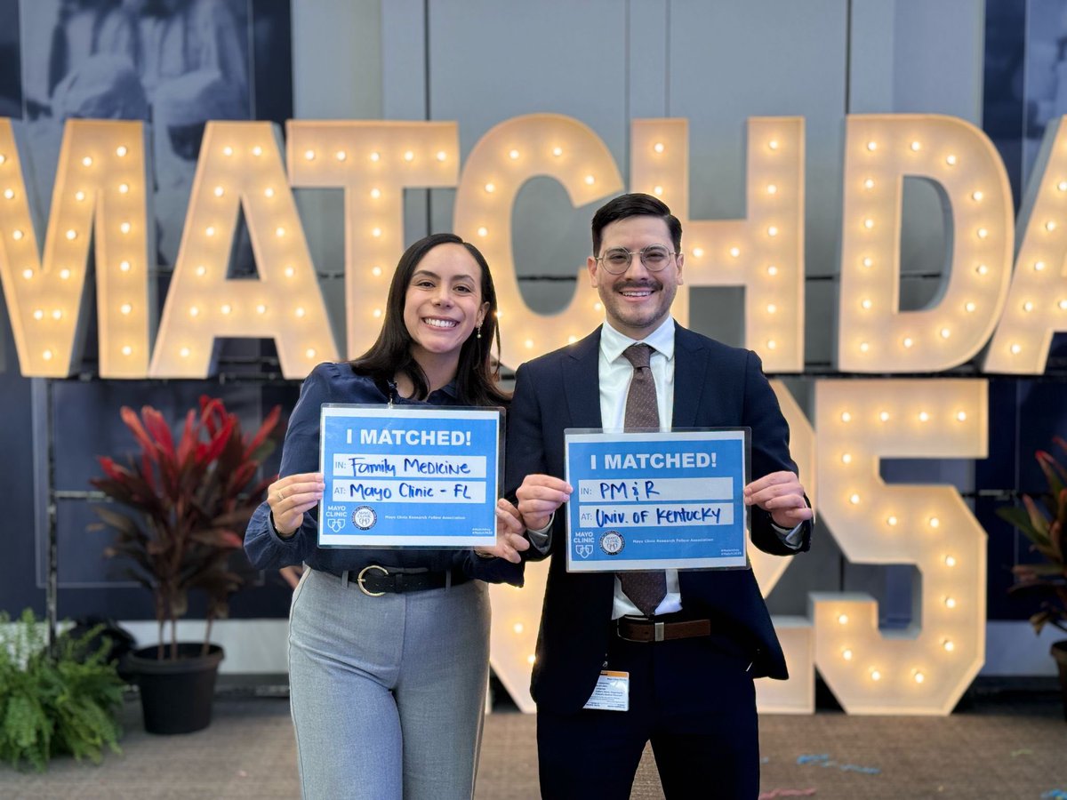 Johanna Mosquera M.D. (@jimmosquera) on Twitter photo We DID IT!! I am beyond grateful and still in shock that I will be joining the Family Medicine Department at Mayo Clinic in Florida for the next 3 years of my life! And so proud of Sebas for getting into PMR at <a href="/uk_pmr/">University of Kentucky PM&R</a> #Match2025 <a href="/SebasEnc/">Sebastián Encalada MD</a> We DID IT!! I am beyond grateful and still in shock that I will be joining the Family Medicine Department at Mayo Clinic in Florida for the next 3 years of my life! And so proud of Sebas for getting into PMR at <a href="/uk_pmr/">University of Kentucky PM&R</a> #Match2025 <a href="/SebasEnc/">Sebastián Encalada MD</a>