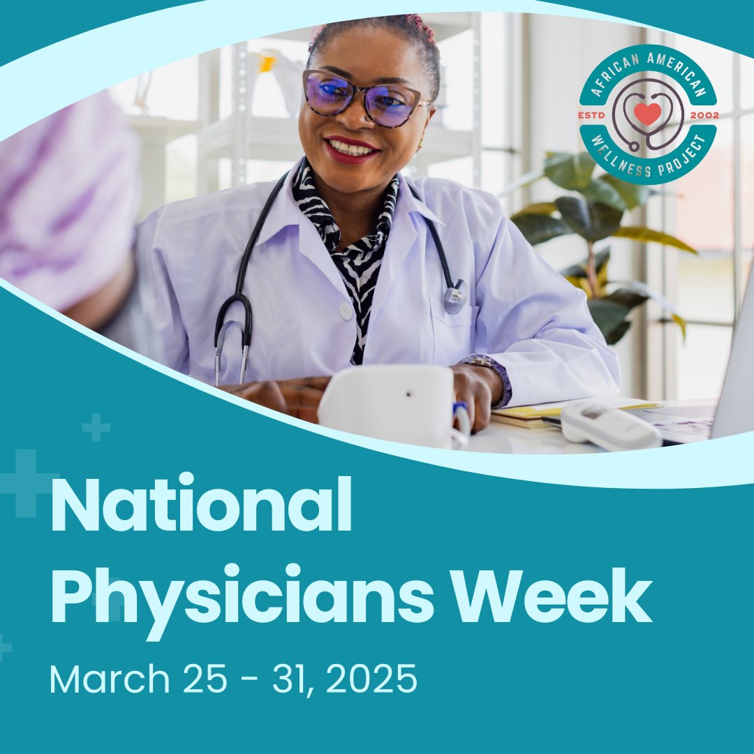 TheAAWP's tweet photo. During #NationalPhysiciansWeek, we uplift and honor the Black doctors who serve our communities with care and commitment — often in the face of systemic challenges. At AAWP, we thank you for being advocates, healers, and champions of wellness. #BlackDoctorsMatter #PhysiciansWeek https://t.co/k5FYpDd29i