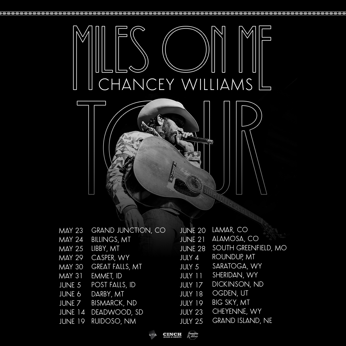 The Miles On Me Tour is hitting the road! 🤠🚌 Go to ChanceyWilliams.com/shows to see the tour! #MilesOnMeTour #ChanceyCountry