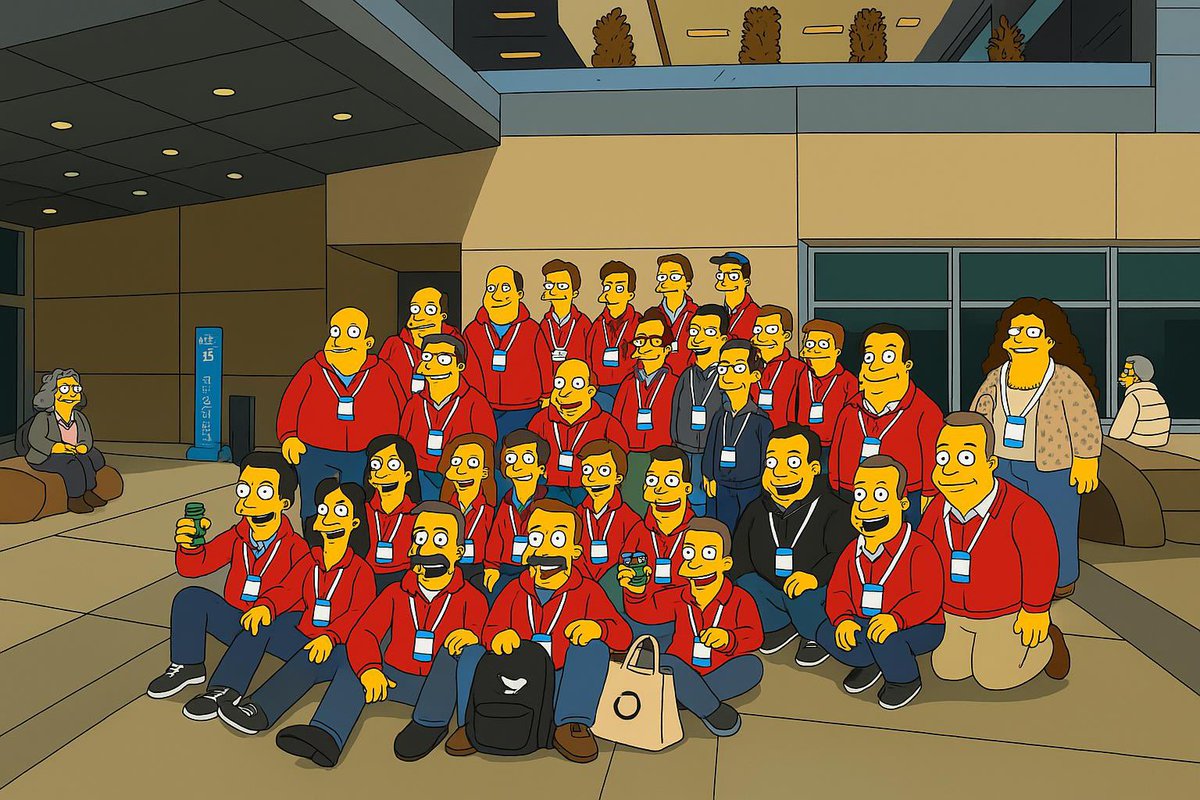 #MVPSummit 2025 with #Simpsons #AI. Spanish MVP Group. #Redmond