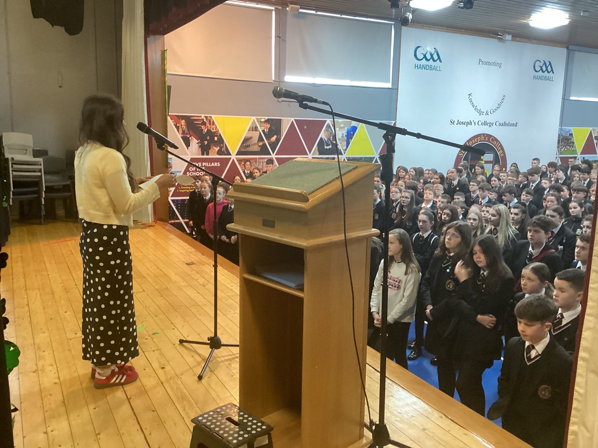 Student teachers Ms Daly &amp; Ms Fox delivered a Lenten Assembly this morning to the Whole School, with the help of some students.....Well done to all involved <a href="/StJoesC/">St Joseph's College</a> <a href="/covcampus/">Coventry University</a> <a href="/StMarys_Belfast/">St Mary’s University College Belfast</a>