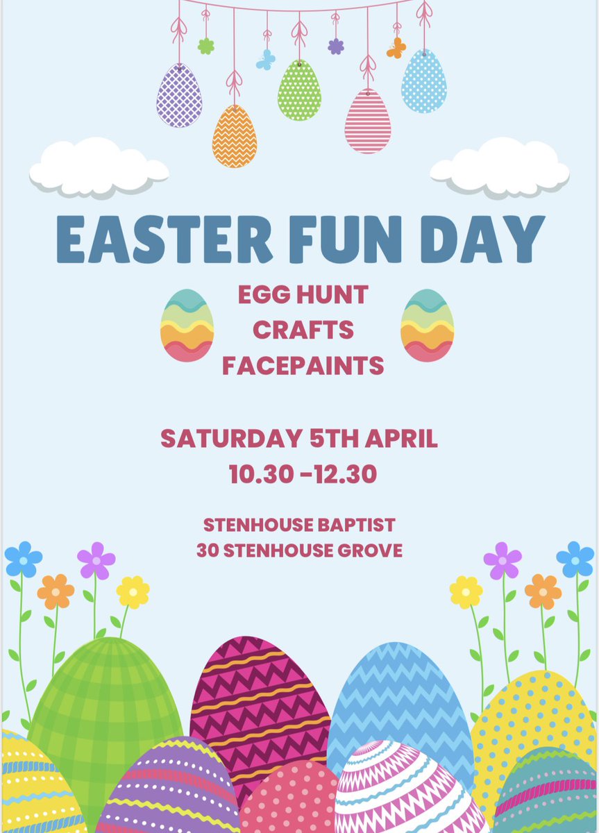 Why not join in the Easter fun with <a href="/StenhouseChurch/">Stenhouse Baptist</a> 🐣