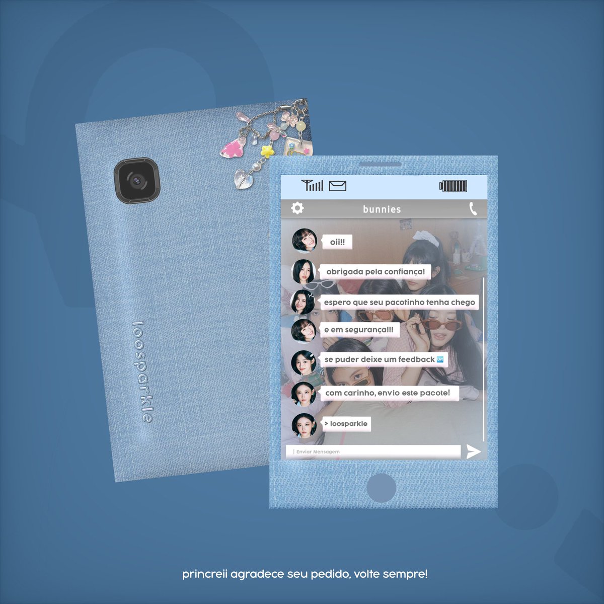 loosparkle's tweet image. feedback mega positivo para @princreii que fez esses dois desing de thank you card e filler que ficou a coisa mais linda do mundo do jeitinho que eu estava imaginando estou mega encantada com o resultado 🩵