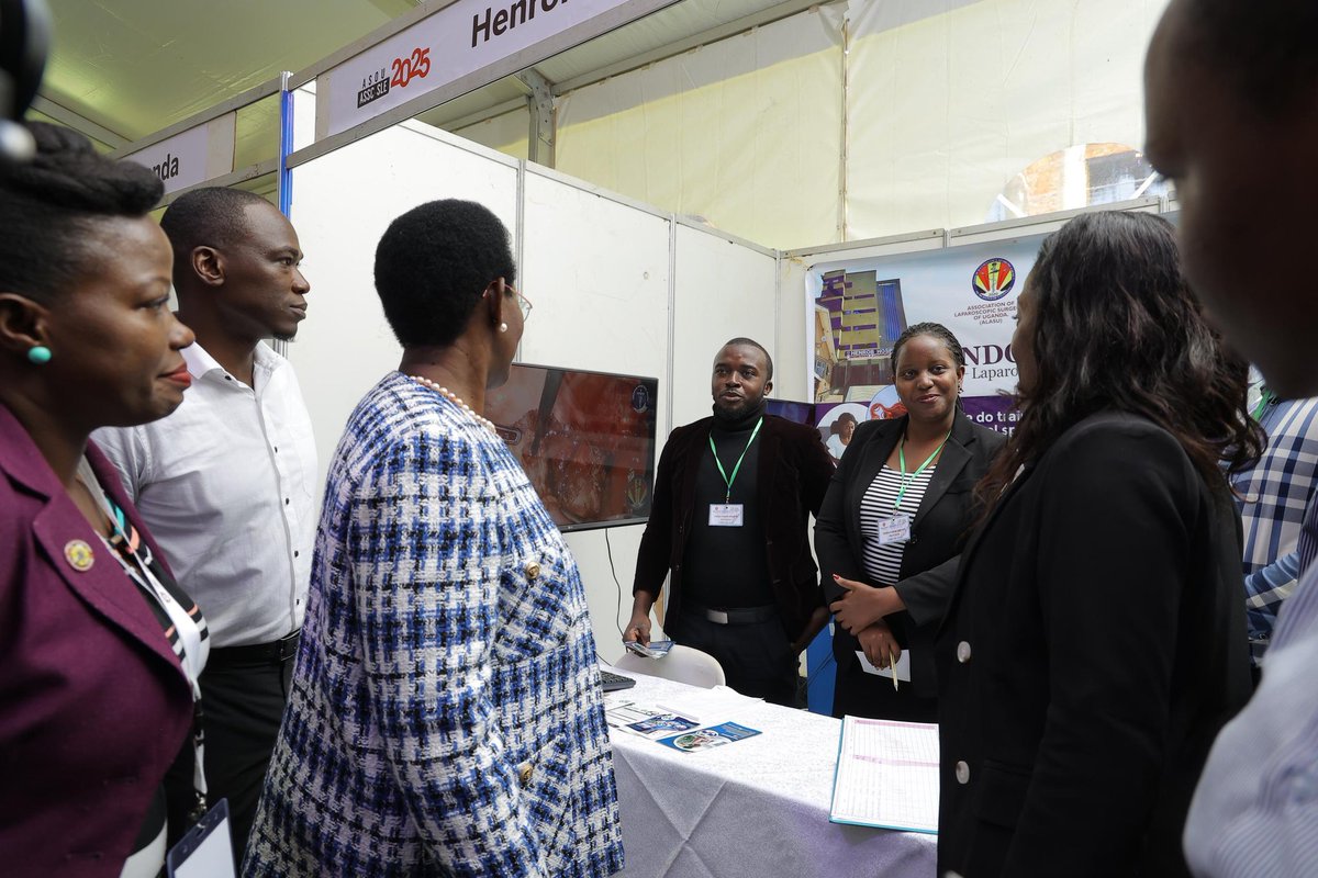 ASOU_Official's tweet photo. Pictorial 📸 
Dr. Diana Atwiine led a Guided tour of the exhibition at the 3rd. Annual Surgical Conference Day 1. #ASOUConference2025 https://t.co/tZJU8Wnuim