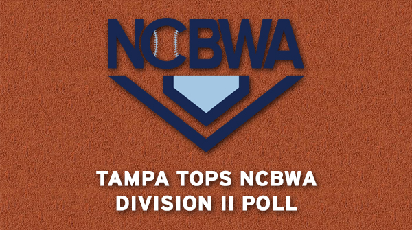 NCBWA (@ncbwa) on Twitter photo Our latest Division II Poll is out. Here's the Top 5:
1. <a href="/UTampaBaseball/">Tampa Baseball</a> (23-4)
2. <a href="/Mules_Baseball/">Roll Stable</a> (19-6)
3. <a href="/uttylerbaseball/">UT Tyler Baseball</a> (25-8)
4. <a href="/WestmontBSEBall/">Westmont Baseball</a> (24-5)
5. <a href="/GVSUBaseball/">GVSU Baseball</a> (19-5)
Complete poll: ncbwa.com/a/b191d203 Our latest Division II Poll is out. Here's the Top 5:
1. <a href="/UTampaBaseball/">Tampa Baseball</a> (23-4)
2. <a href="/Mules_Baseball/">Roll Stable</a> (19-6)
3. <a href="/uttylerbaseball/">UT Tyler Baseball</a> (25-8)
4. <a href="/WestmontBSEBall/">Westmont Baseball</a> (24-5)
5. <a href="/GVSUBaseball/">GVSU Baseball</a> (19-5)
Complete poll: ncbwa.com/a/b191d203