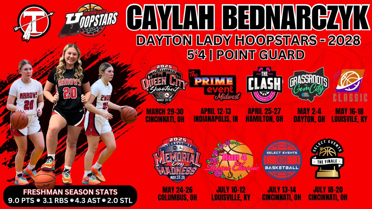My AAU schedule for this year! <a href="/DLH2027/">Dayton Lady Hoopstars Elite</a>