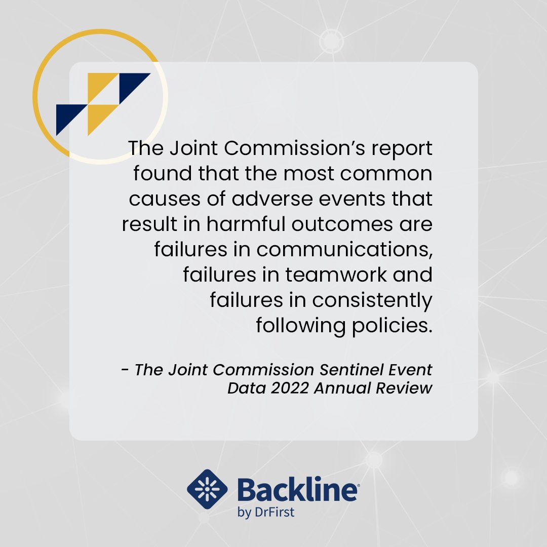 Miscommunication in healthcare can lead to a large percentage of patient care errors. With Backline, clinicians located inside and outside of your four walls can quickly and easily collaborate with everyone on the care team.
#JointCommission #BacklineCares #HealthcareIntervention