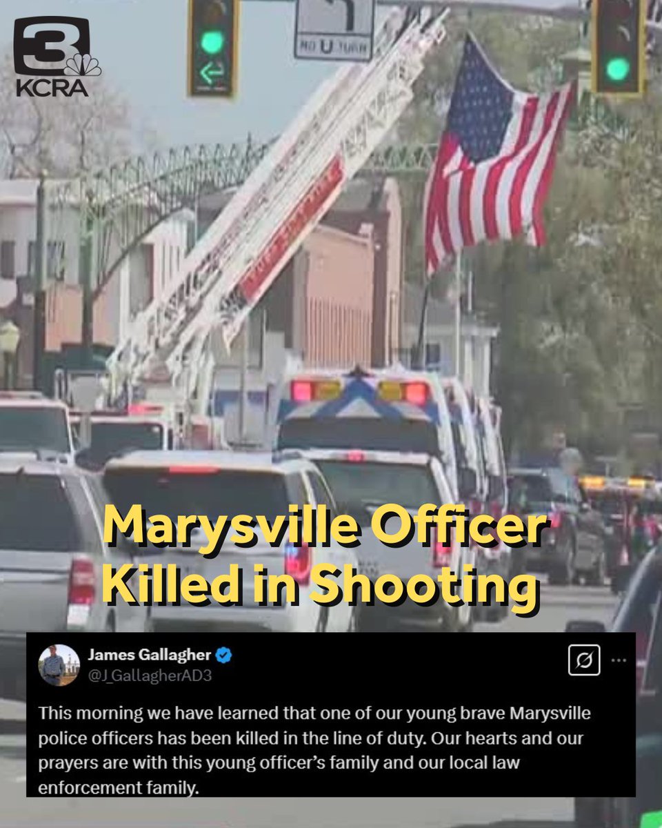 A Marysville police officer was killed in the line of duty Wednesday in Yuba County, California Assemblymember James Gallagher confirmed. 

Officials will share more details at 2:30 p.m. 

kcra.com/article/yuba-c…