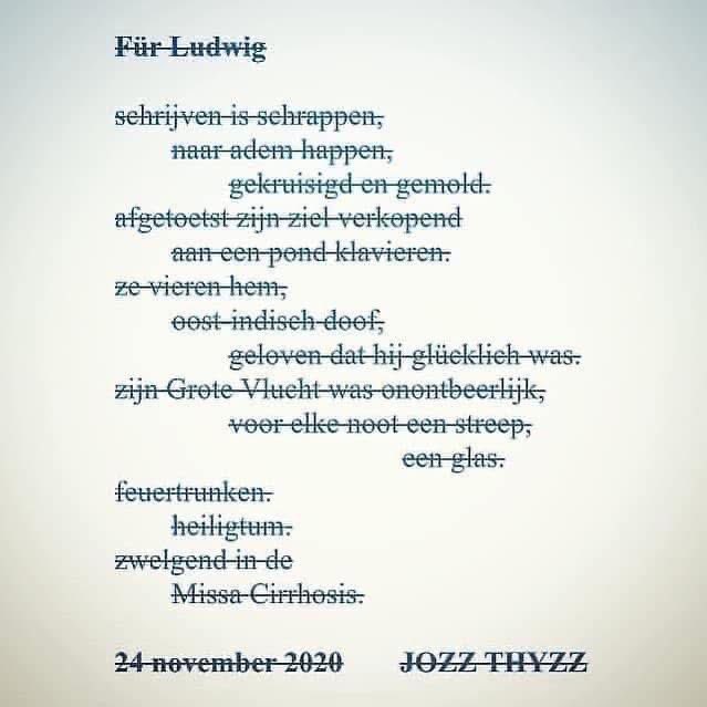 Al 198 jaar geen Ludwig meer vandaag… #FürLudwig #Beethoven #poëzie