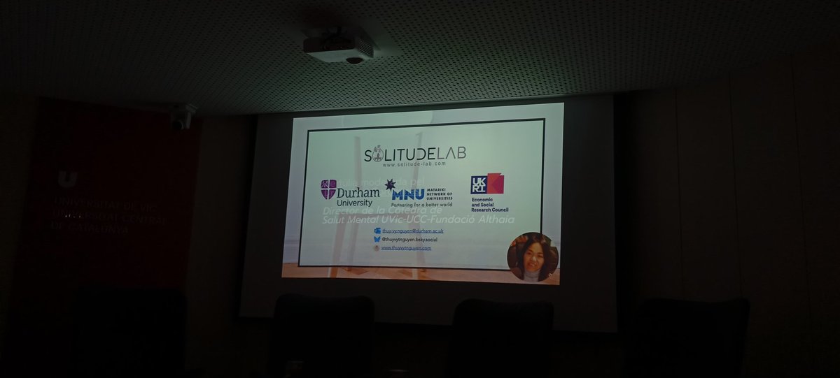 Iniciem la tertúlia del Cafè literari en el marc del nostre projecte Campus Salut Mental <a href="/uvic_ucc/">UVic-UCC</a> de la <a href="/catsalutmental/">Càtedra de Salut Mental UVic-UCC Althaia ISAMBES</a> finançat per Agaur amb una presentació en línea de la recercadora de la Universitat de Durham Dra. Thuy-ny Nguyen. <a href="/althaiamanresa/">Fundació Althaia</a> <a href="/UVic_CESS/">UVic_CESS</a>