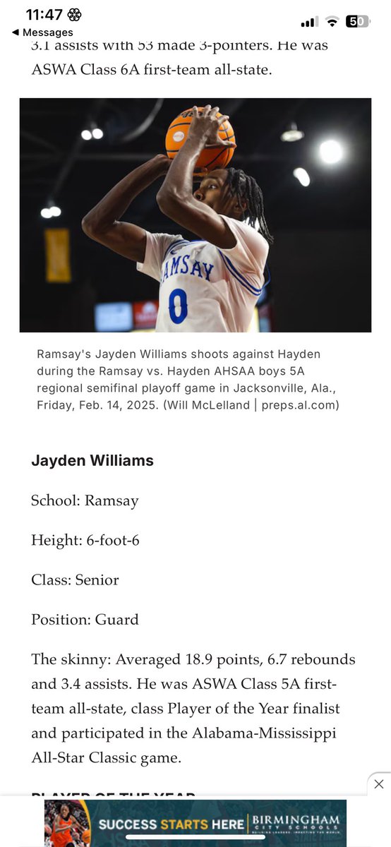 Birmingham News 1st Team All Region🙏🏽