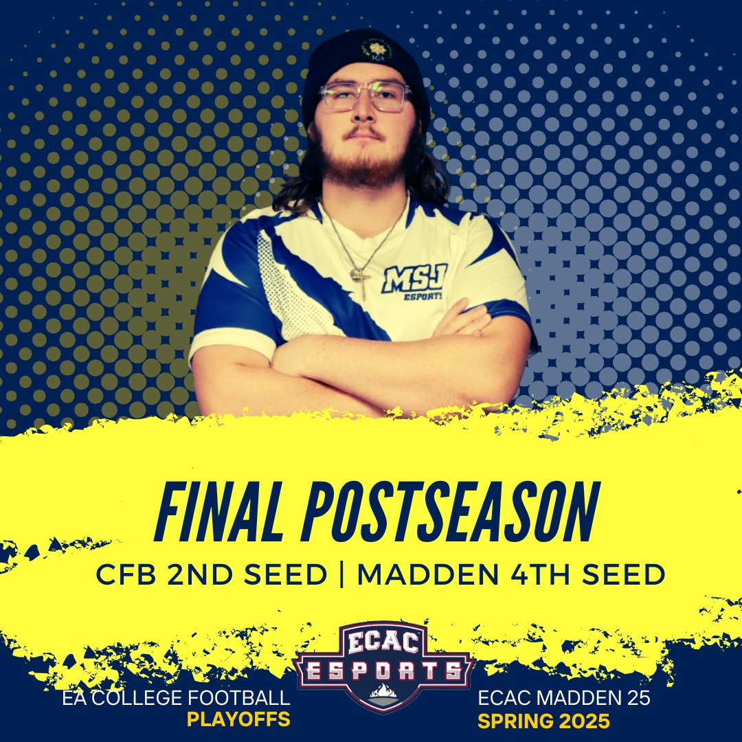 Austin <a href="/Womizzle_/">Womack🍔</a> Womack is in his FINAL postseason of his college career!

Performances in BOTH leagues have earned him  First Round BYES!! Catch his matches next week as he takes on the <a href="/ECAC_Esports/">𝗘𝗖𝗔𝗖 𝗘𝗦𝗣𝗢𝗥𝗧𝗦</a> playoffs one last time!

#MountUp