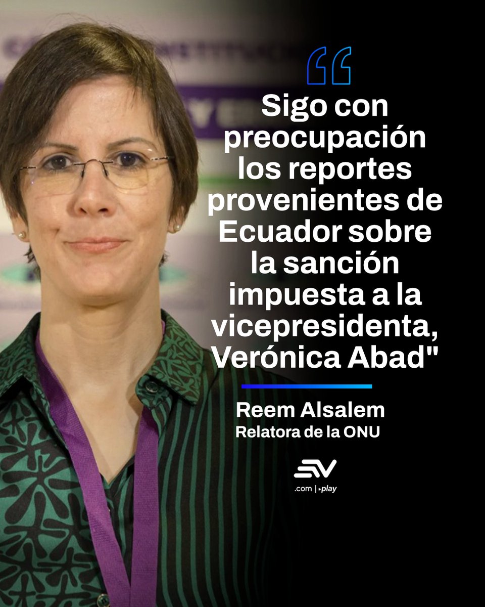 📌 El TCE sancionó a Verónica Abad tras determinar que incurrió en violencia política de género en contra de la canciller Gabriela Sommerfeld. La relatora especial de ONU sobre la violencia contra las mujeres y las niñas, Reem Alsalem, mostró su preocupación. 💻