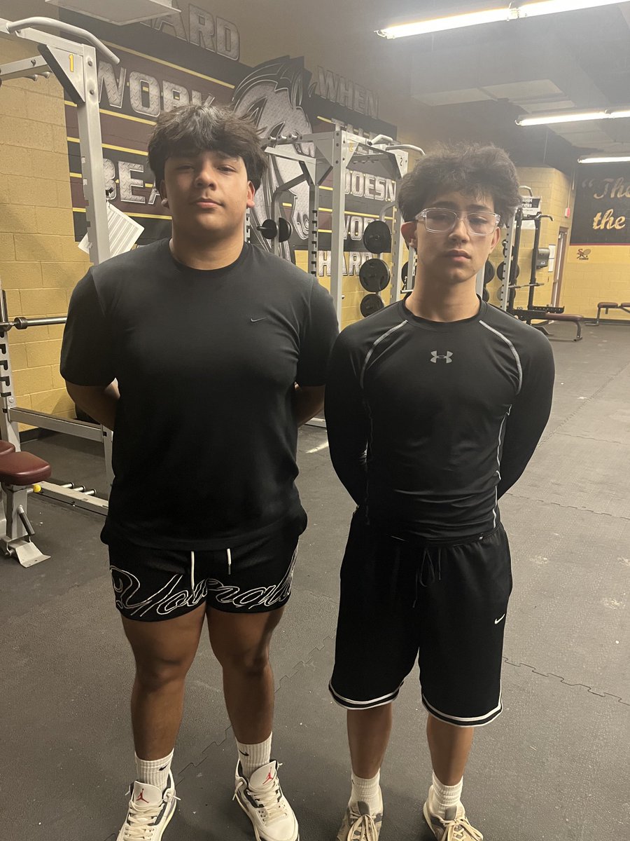 6th Hour Bench Winners
300lb max N Regalado
15% Increase T Cabello