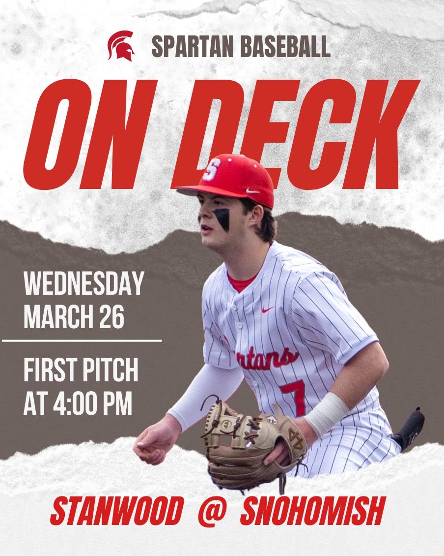 Business trip.

🆚 Snohomish
📍 Snohomish High
📅 4 p.m. Wednesday, March 26

#Spartyville