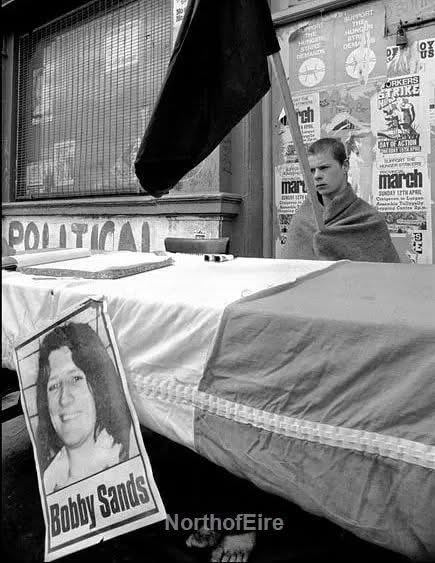 An iconic photo taken in Belfast during the 1981 Hunger strike period.