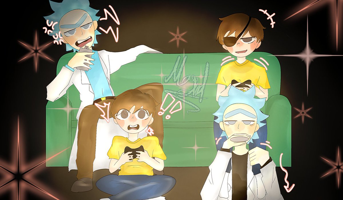 beam976's tweet image. Play time 🎮🎮 ( anyway if who want to use my idea you can do it ! And tag me if you do it pls I want to see it 🥺 ) 
#evilmorty
#RickandMorty 
#evilrick
#mortysmith 
#rickorty