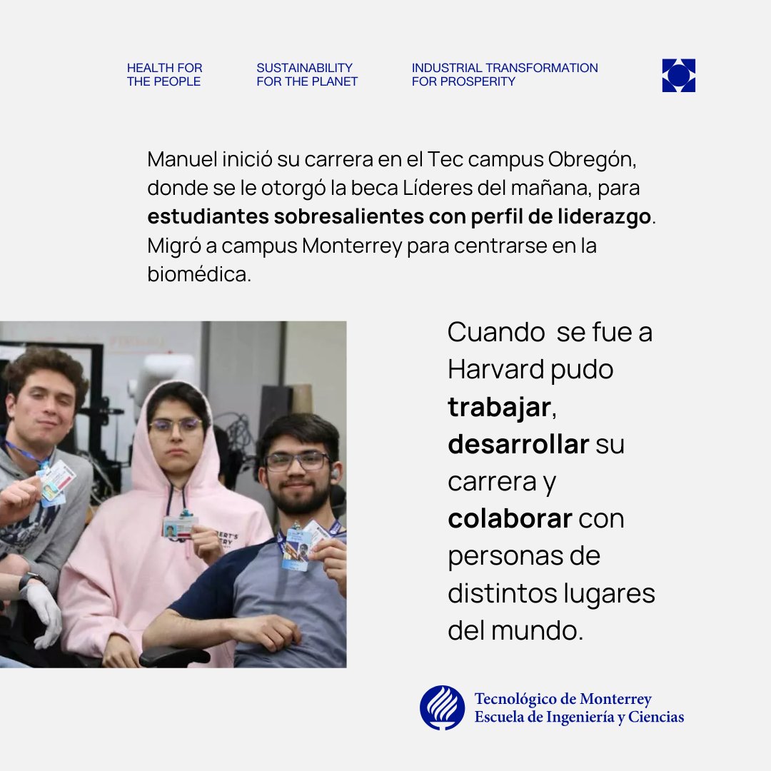Ingeniería y Ciencias Tec (@ingenieriastec) on Twitter photo Durante su estancia de investigación en <a href="/Harvard/">Harvard University</a>, Manuel participó en diversos proyectos e incluso, liderando algunos de ellos.
#FindingTheWay #Healthforthepeople Durante su estancia de investigación en <a href="/Harvard/">Harvard University</a>, Manuel participó en diversos proyectos e incluso, liderando algunos de ellos.
#FindingTheWay #Healthforthepeople