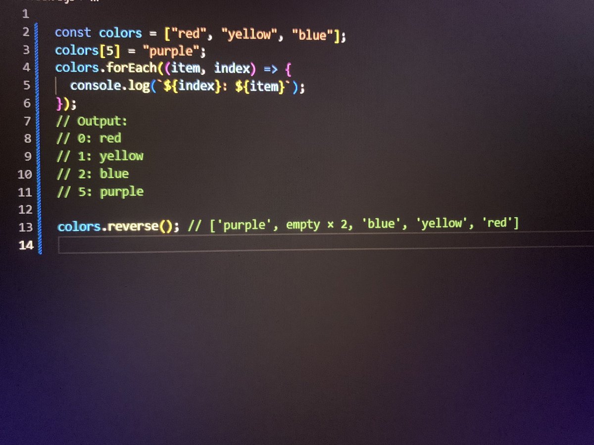 Torichoco11's tweet photo. Day 26 of #30daysofLearningChallenge 
Learning Array methods and empty slots.
#mytechjourneywithM4ACE https://t.co/X68nb1lAv0
