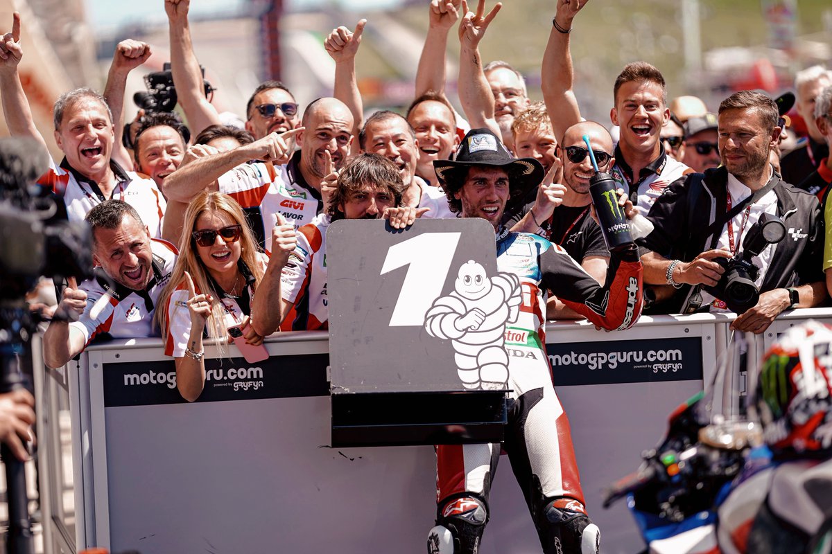 lcr_team's tweet photo. We'd be lying if we said COTA doesn't bring back good memories! ๐ In 2023, Alex Rins started from the front row of the grid, finished second in the Sprint ๐, and won the race on Sunday ๐. @COTA @MotoGP #AmericasGP #LCRewind https://t.co/SY6xINB2kd
