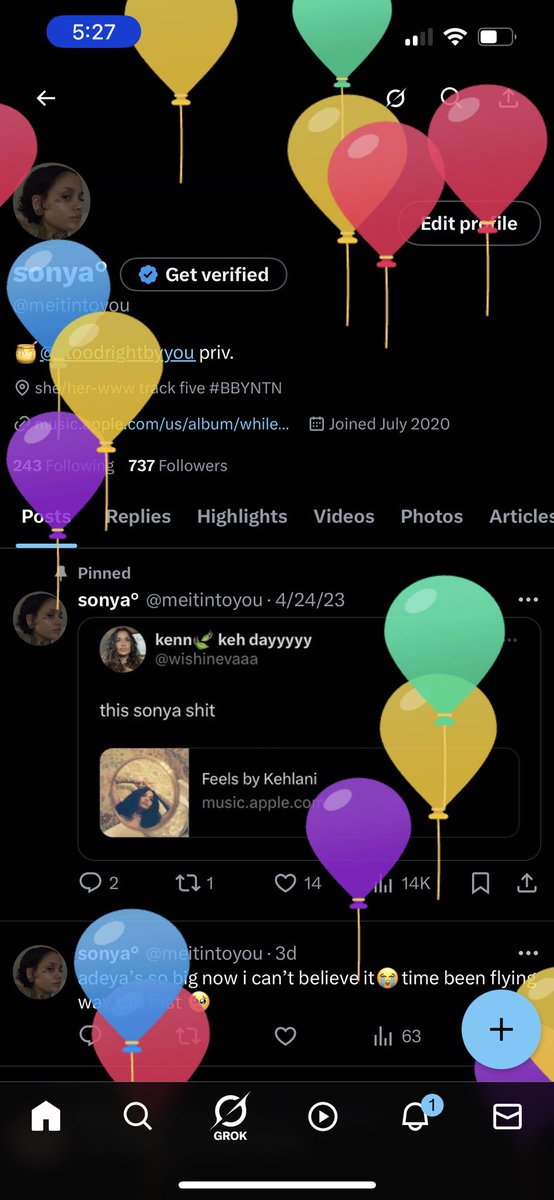 BALLOONS ON MY PAGE😛