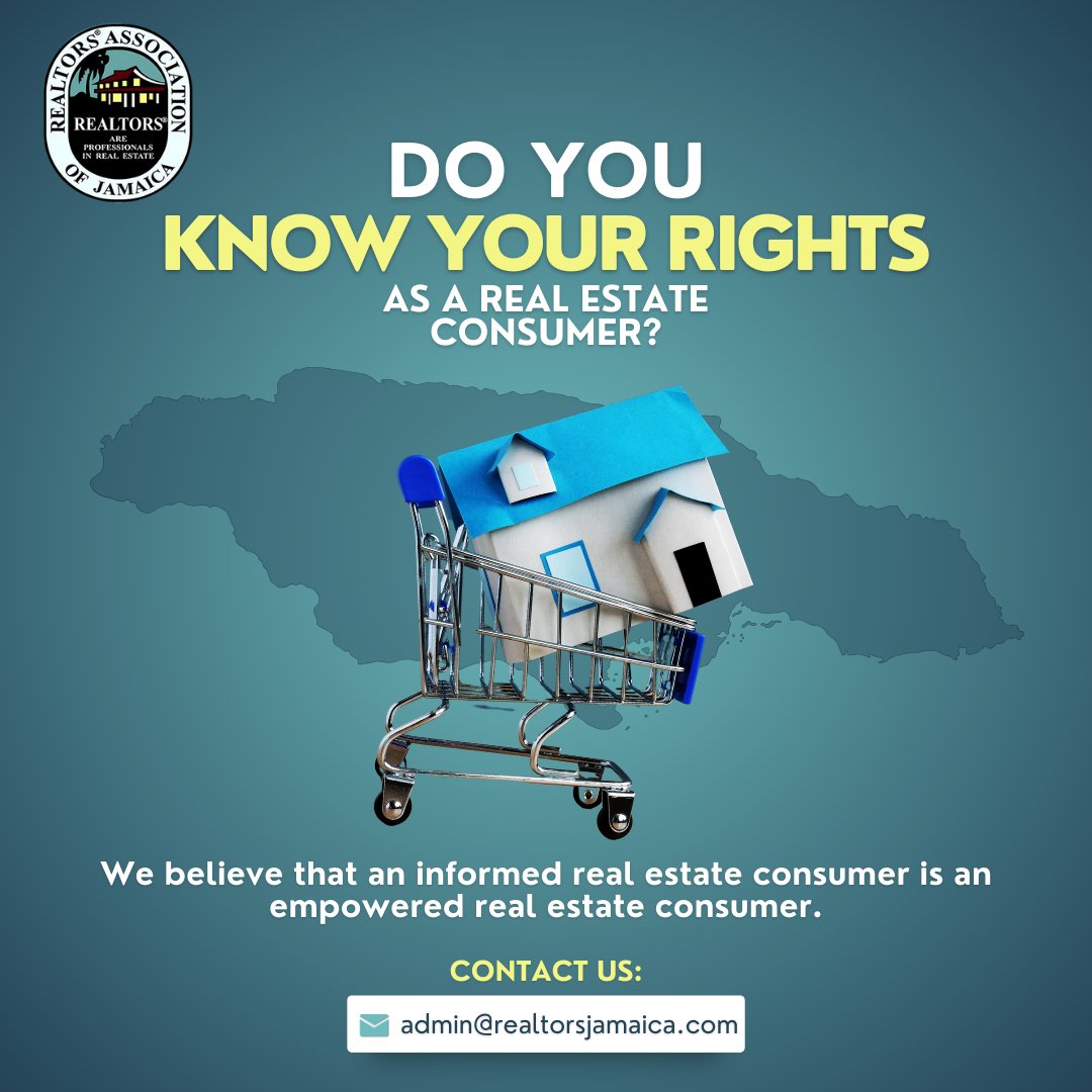 realtorsjamaica's tweet photo. We believe  that an informed consumer is an empowered consumer. By promoting transparency, advocating for ethical standards, and providing resources to the public, we are shaping a real estate market that is fair, competitive, and beneficial to all. https://t.co/2wS5VUv5g5