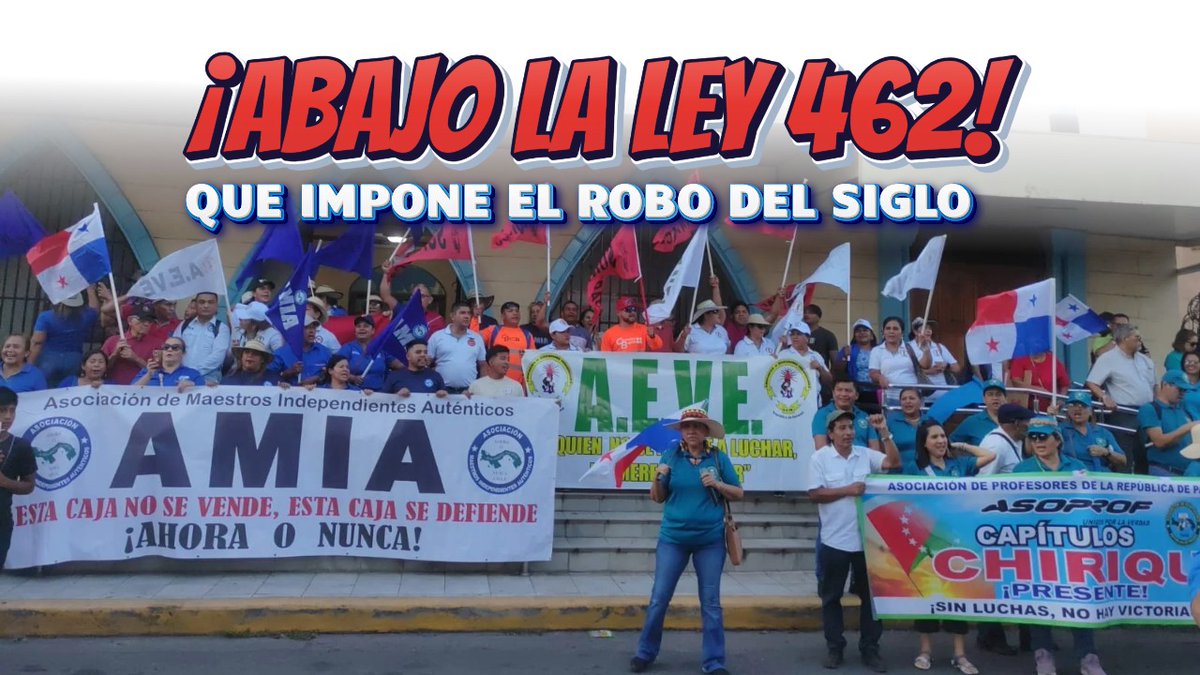 Daliamo71616730's tweet photo. Marcha y mitin realizado en la provincia de chiriquí, parque de Cervantes, la expresión del pueblo fue  un rotundo No a la nefasta ley 462 , concluyendo que está lucha no va a terminar hasta que esta nefasta ley no se elimine. Así ó mas claro. Meto. Carajo . https://t.co/pPOj6GJbjq