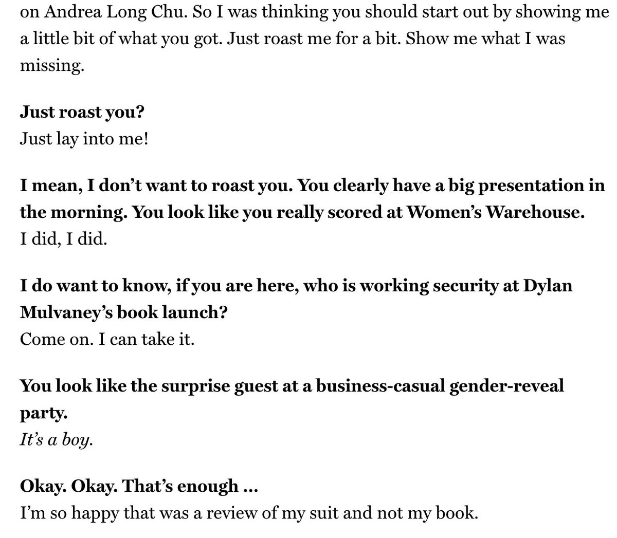 thought andrea's framing of the ongoing reactionary backlash as involving "the weaponization of certainty against trans people" was so apt, i'm glad that line (and her brutal roasts of torrey's outfit—see below) are preserved here for future reference vulture.com/article/author…