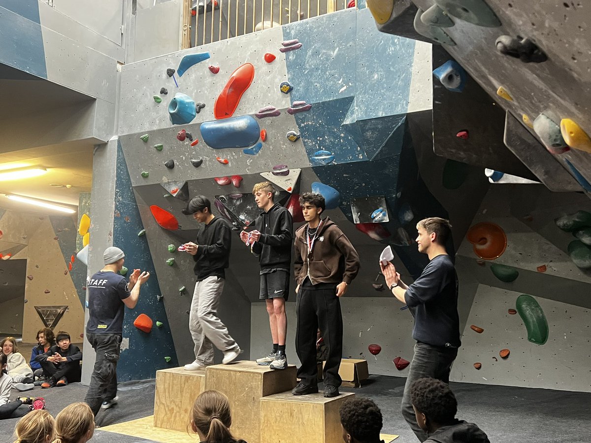 BSBDOutdoors's tweet photo. @BoltonSch boys division pupils put in a superb effort at the 9th Annual Greater Manchester Schools climbing competition with some excellent results for Y9 Jenson 🥉 Y11 Zayd 🥉 &amp; Y11 Cyrus 🥇 Congratulations also goes to @BSGDOutdoors for their fantastic results https://t.co/8uKpu6yry4