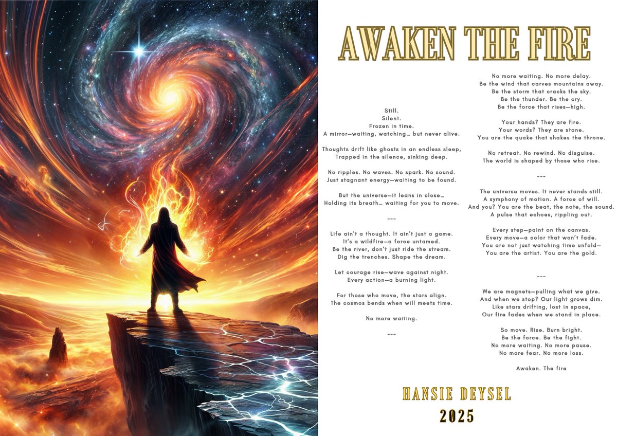 Blue2black's tweet photo. Awaken the Fire 

The journey of the soul to awaken the Fire of the cosmos

50 editions 

2 Tez each 

#poetry 
#spokenword
#AwakenTheFire https://t.co/3XVZ6jiG7c