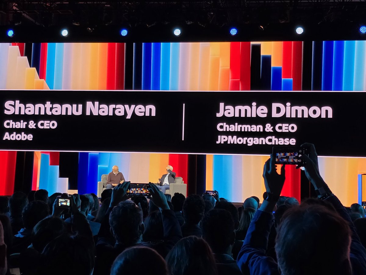 Wow... big gun to start the 2nd day at #AdobeSummit #JamieDiamon CEO of <a href="/jpmorgan/">J.P. Morgan</a> 

#adobesummit2025 $adbe