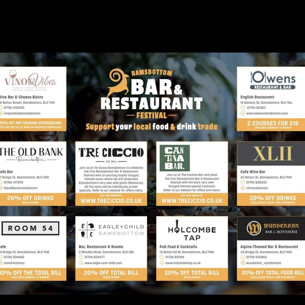 ClareCummins5's tweet image. Please come along and support Ramsbottom fantastic selection of restaurants and bars . #supportlocal #Ramsbottom