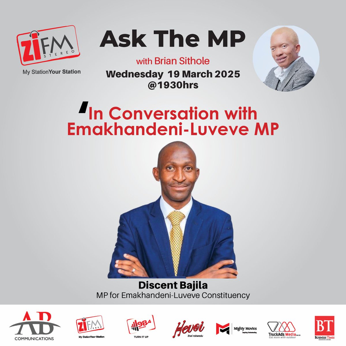 EmakhLuveve's tweet photo. Catch @DCBajila on @zifm this evening https://t.co/1ynmWpUT20
