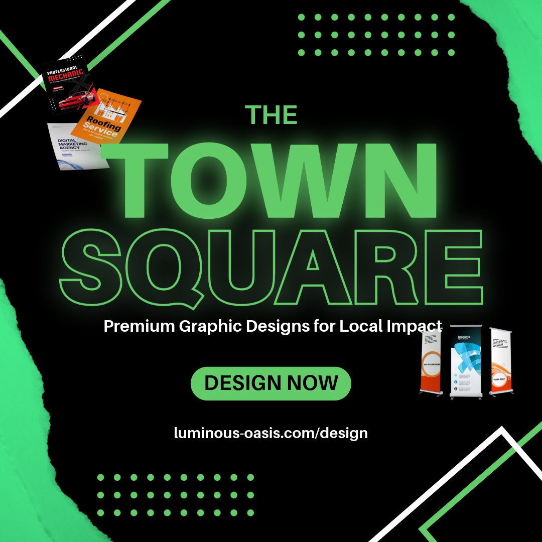 LuminousOasis's tweet image. 🏘️ Dominate your town square with luxurious graphic design that amplifies your local business and community events. 🚀✨
luminous-oasis.com/design

#LocalBusinessDesign #CommunityEvent #Graphics #graphicdesign #TownSquare #Domination #EyeCatching #Flyers #Vibrant #LocalDesign