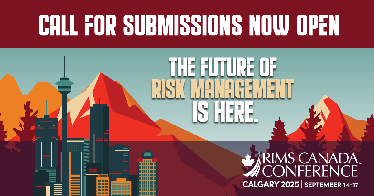 RIMSCanada's tweet photo. The RIMS Canada Conference is now accepting session proposals!🍁 🇨🇦 

Submit your proposal today: https://t.co/ghG22TzuxC

#RIMSCanada #riskprofessionals #riskmanagement https://t.co/NDQUbGy7ll