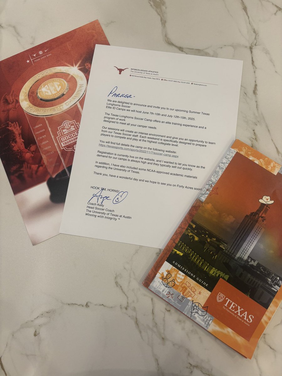 Parker Evans 2027 (@parkerevans2009) on Twitter photo I love getting mail! Thank you <a href="/CoachAngeKelly/">Ange Kelly</a> , <a href="/JohnRobNews/">John Robertson</a> and Coach <a href="/MungerBen/">Ben Munger</a> for the information about your school and ID Camp! I am looking forward to learning more about <a href="/TexasSoccer/">Texas Soccer</a> #HookEm <a href="/PrepSoccer/">Prep Soccer ⚽️</a> <a href="/ImYouthSoccer/">ECNL/GA/Recruiting/College Soccer</a> <a href="/ohioelite/">Ohio Elite Soccer Academy</a> I love getting mail! Thank you <a href="/CoachAngeKelly/">Ange Kelly</a> , <a href="/JohnRobNews/">John Robertson</a> and Coach <a href="/MungerBen/">Ben Munger</a> for the information about your school and ID Camp! I am looking forward to learning more about <a href="/TexasSoccer/">Texas Soccer</a> #HookEm <a href="/PrepSoccer/">Prep Soccer ⚽️</a> <a href="/ImYouthSoccer/">ECNL/GA/Recruiting/College Soccer</a> <a href="/ohioelite/">Ohio Elite Soccer Academy</a>