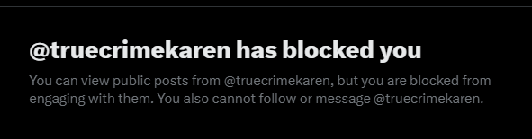 CaptainTea8080's tweet photo. Poses a question then doesn't like the response and BLOCKS anyone who tries to have a conversation, Very mature, TO THE PLANK with you! @truecrimekaren #Wasgoodwhileitlasted #KarenRead #proctor #truecrime https://t.co/P8FhLMjx80