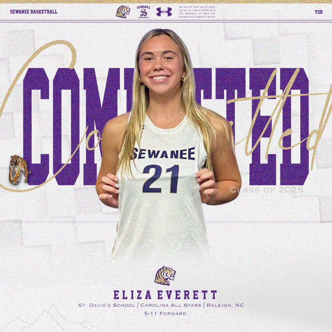 SewaneeWBB's tweet photo. 𝑾𝒆𝒍𝒄𝒐𝒎𝒆, 𝑬𝒍𝒊𝒛𝒂 𝑬𝒗𝒆𝒓𝒆𝒕𝒕!

Eliza is a 5-11 forward joining our squad from Raleigh, NC! https://t.co/CCD2gDmt2s