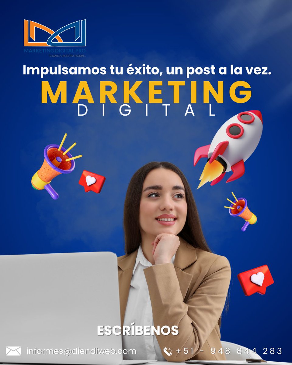 DiendiWeb's tweet photo. ¡Descubre el poder del marketing digital con DyD Marketing Digital Pro! 🚀

Nuestros paquetes completos para redes sociales transformarán tu marca y te llevarán al siguiente nivel. 💡 

Contáctanos hoy: llama o escribe al WhatsApp +51 948 844 283 https://t.co/9mqpD32l2Z