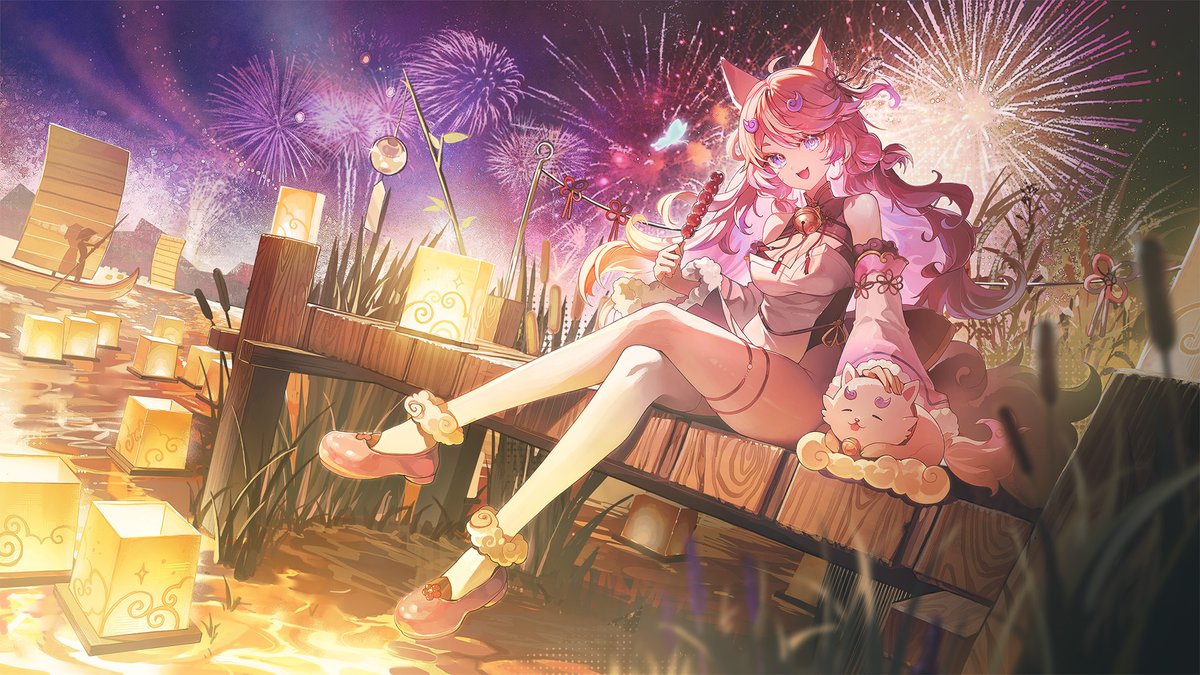 Yay! I drew an Illustration for @/YujiVT

invite you to the beautiful Water Lantern festival