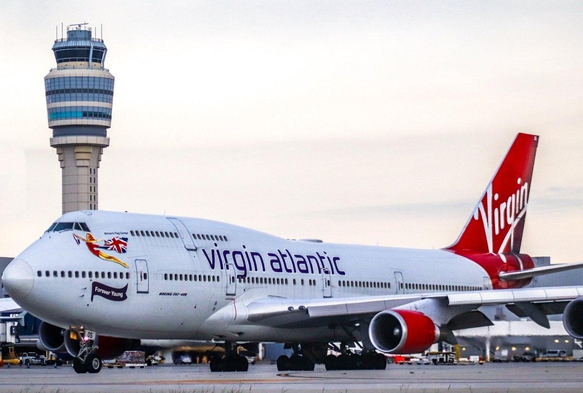 'Wide-body Wednesday' today features a photo sent by my friend Dillon. Here I am at ATL on one of my rare visits having just arrived from MAN back in 2019. I was captured there beautifully by ©️ airside_rory who was, by the looks of it, airside! ✈️😍 #VirginAtlantic #B747 #qots