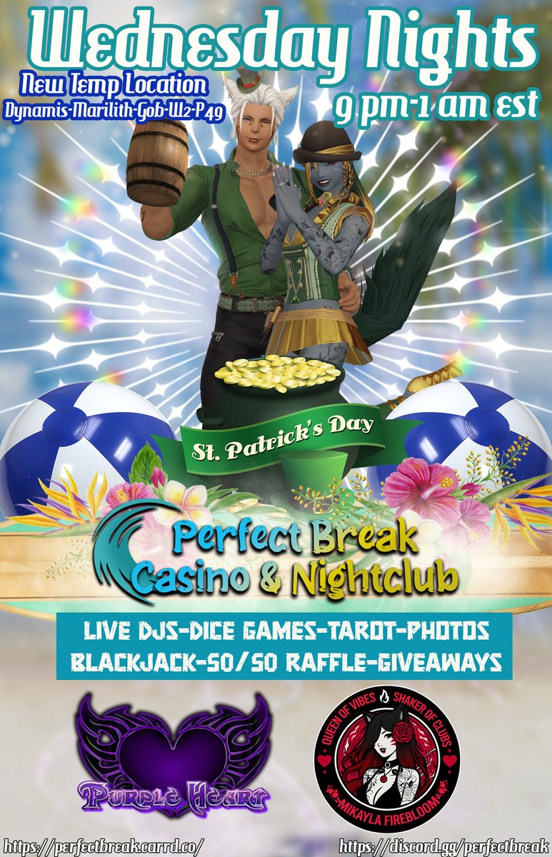 Perfectbreakxiv's tweet photo. A bit of Malarkey, and Lots of Green Beer! Make no mistake, you'll want to be here!! #Dynamis | #Marilith | Goblet | W2 | P49 9p-1a EST #ffvenues #ff14venues https://t.co/TlzDBlh3Vf