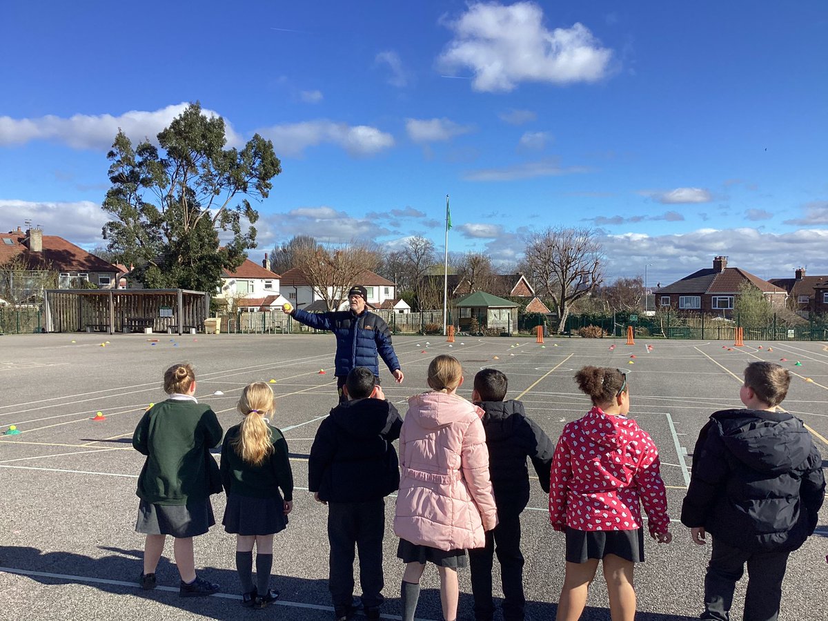 Over the past few weeks, our Y3 and Y5 children have really enjoyed their cricket session, led by Graeme from <a href="/ccbschools/">Cheshire Cricket Board Schools Coaching</a>. 🏏 
The next batters and bowlers of the future, honing their skills! 👏🏼 

<a href="/Chance2Shine/">Chance to Shine</a>