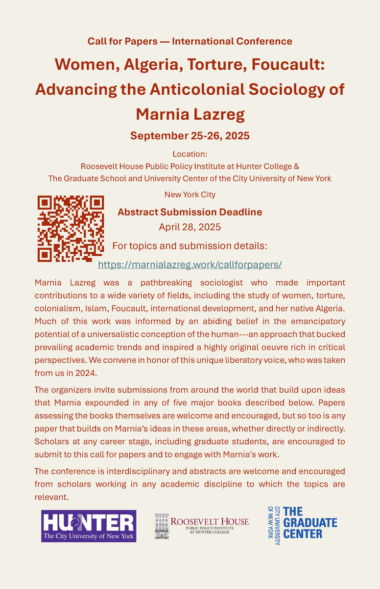 Marnia Lazreg Conference tweet media