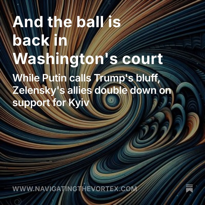 Stefan Wolff (@stefwolff) on Twitter photo Trump’s dealmaking is not yet bringing a just and stable peace for Ukraine any closer -- my latest analysis with Tetyana Malyarenko for <a href="/navvortex/">Navigating the Vortex</a> Navigating the Vortex bit.ly/3FDo2yp
#Trump #Putin #Zelensky #Russia #Ukraine #Europe Trump’s dealmaking is not yet bringing a just and stable peace for Ukraine any closer -- my latest analysis with Tetyana Malyarenko for <a href="/navvortex/">Navigating the Vortex</a> Navigating the Vortex bit.ly/3FDo2yp
#Trump #Putin #Zelensky #Russia #Ukraine #Europe