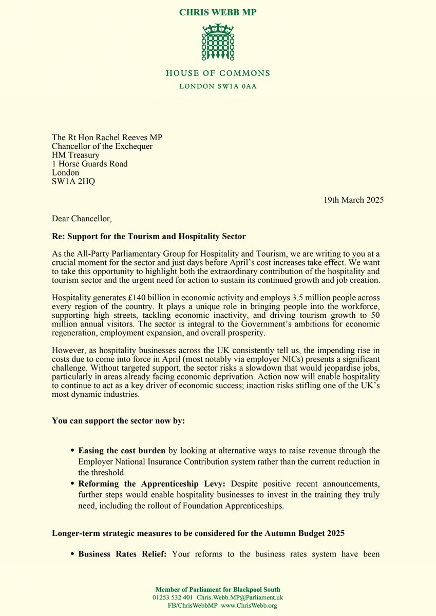 APPG HOSPITALITY & TOURISM tweet media